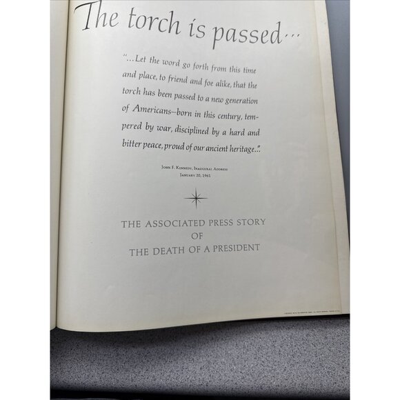 The Torch Is Passed- The Death of A President John F Kennedy Hardcover Book 1963 - Picture 3 of 7